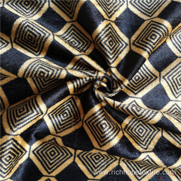 Quality Knitted Print African Velvet Curtain Fabric